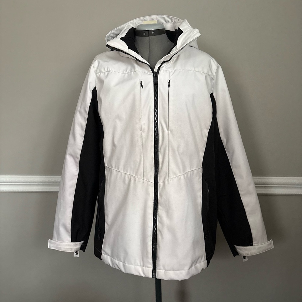 XL Plus | Black & White Waterproof Insulated Jacket | ZeroXposur